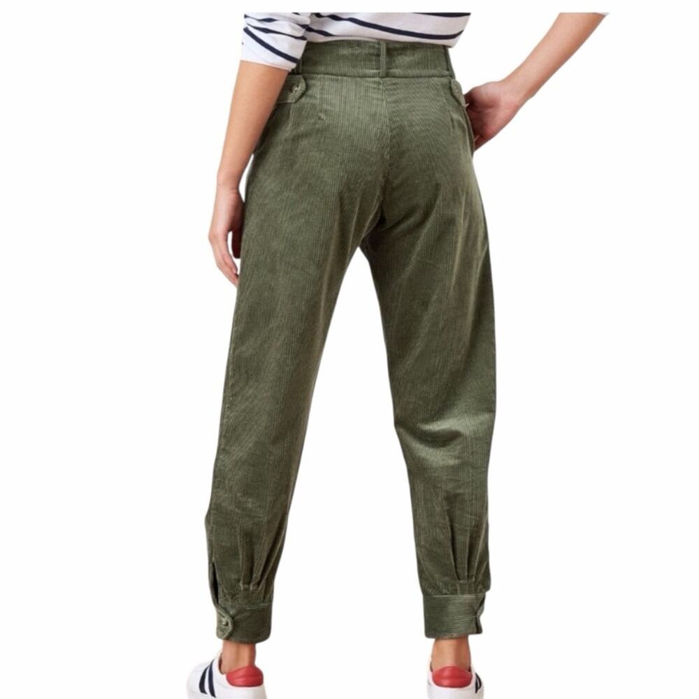 BRORA Black Corduroy Bombacho Pleated Slouchy Tapered Ankle Pants Women’s Size 4 - Picture 4 of 12
